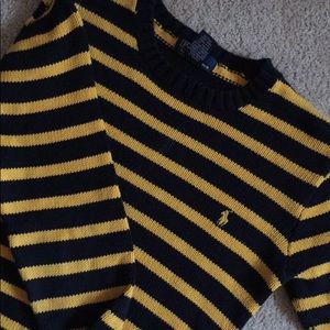 Black and Yellow Stripe Polo Ralph Lauren Pullover